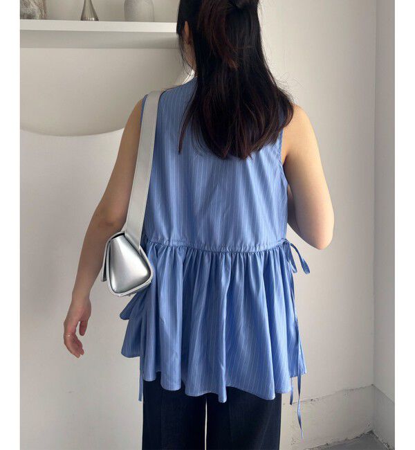 VIS「【WEB限定】ギャザーペプラムブラウス」|シャツ・ブラウス|