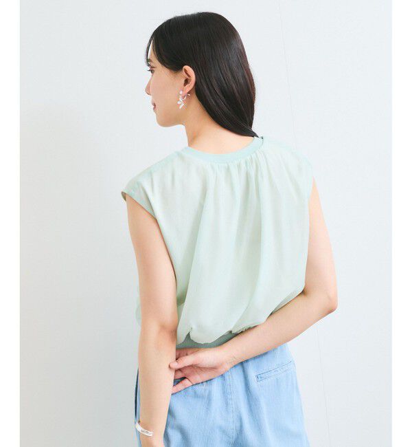 VIS「【接触冷感】楊柳シアードッキングカットプルオーバー」|Tシャツ・カットソー|