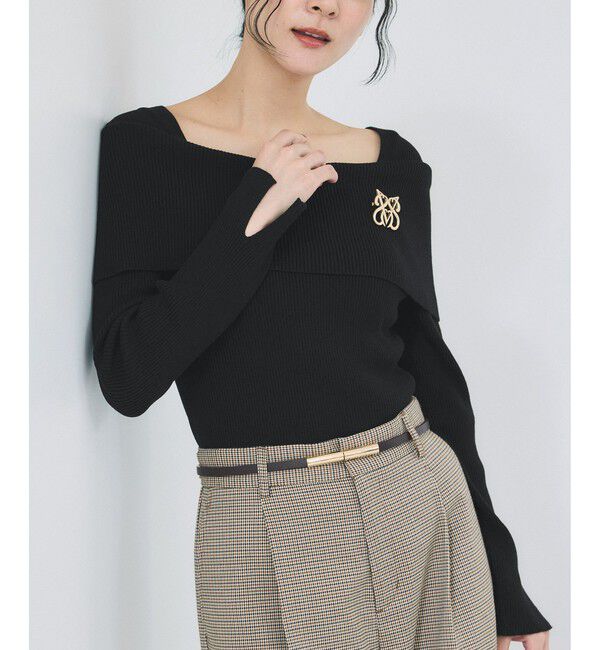 VIS「【美得】オフショルダーモチモチリブニット/好評につき再入荷」|ニット・セーター|