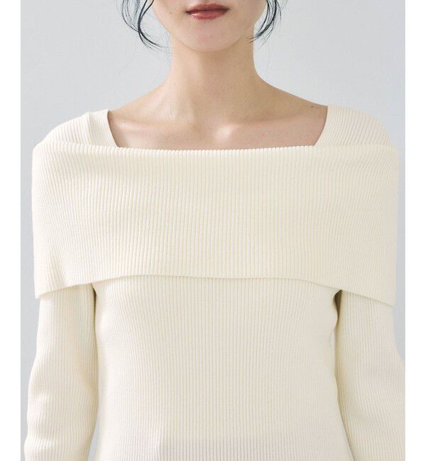 VIS「【美得】オフショルダーモチモチリブニット/好評につき再入荷」|ニット・セーター|