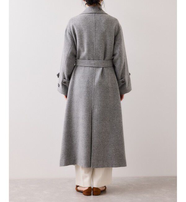 VIS「尾州シャギースタンドカラーロングコート/静電気防止・WEB限定PS・TMサイズ」|その他|