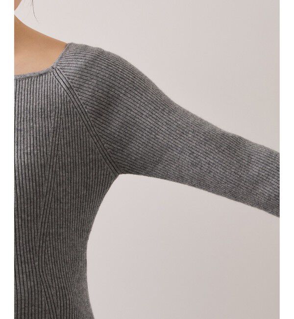 VIS「スクエアネックニットプルオーバー」|ニット・セーター|