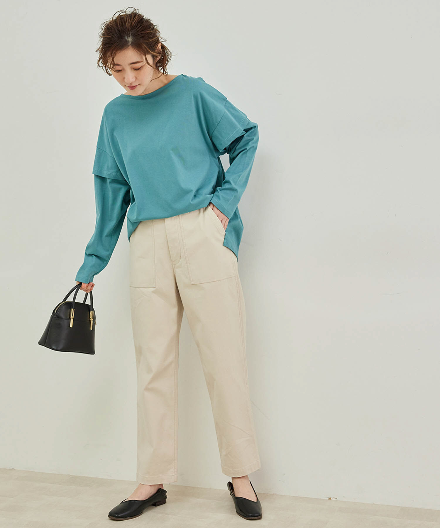 Rope&rsquo;Picnic「【TRUE COTTON】レイヤードスリーブトップス」|Tシャツ・カットソー|