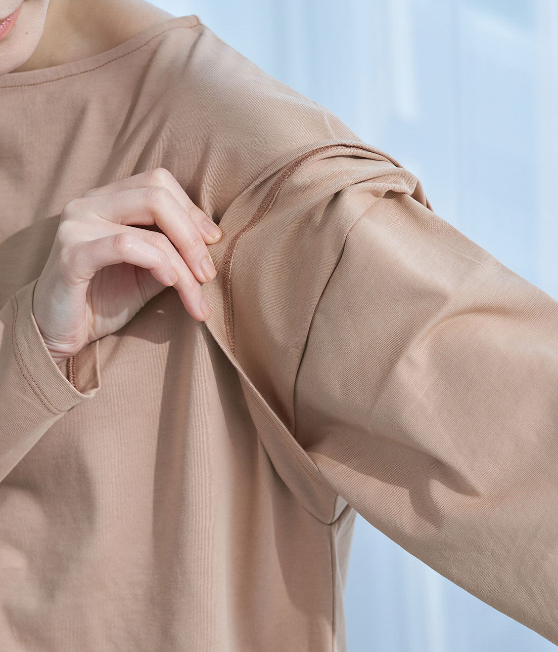 Rope&rsquo;Picnic「【TRUE COTTON】レイヤードスリーブトップス」|Tシャツ・カットソー|