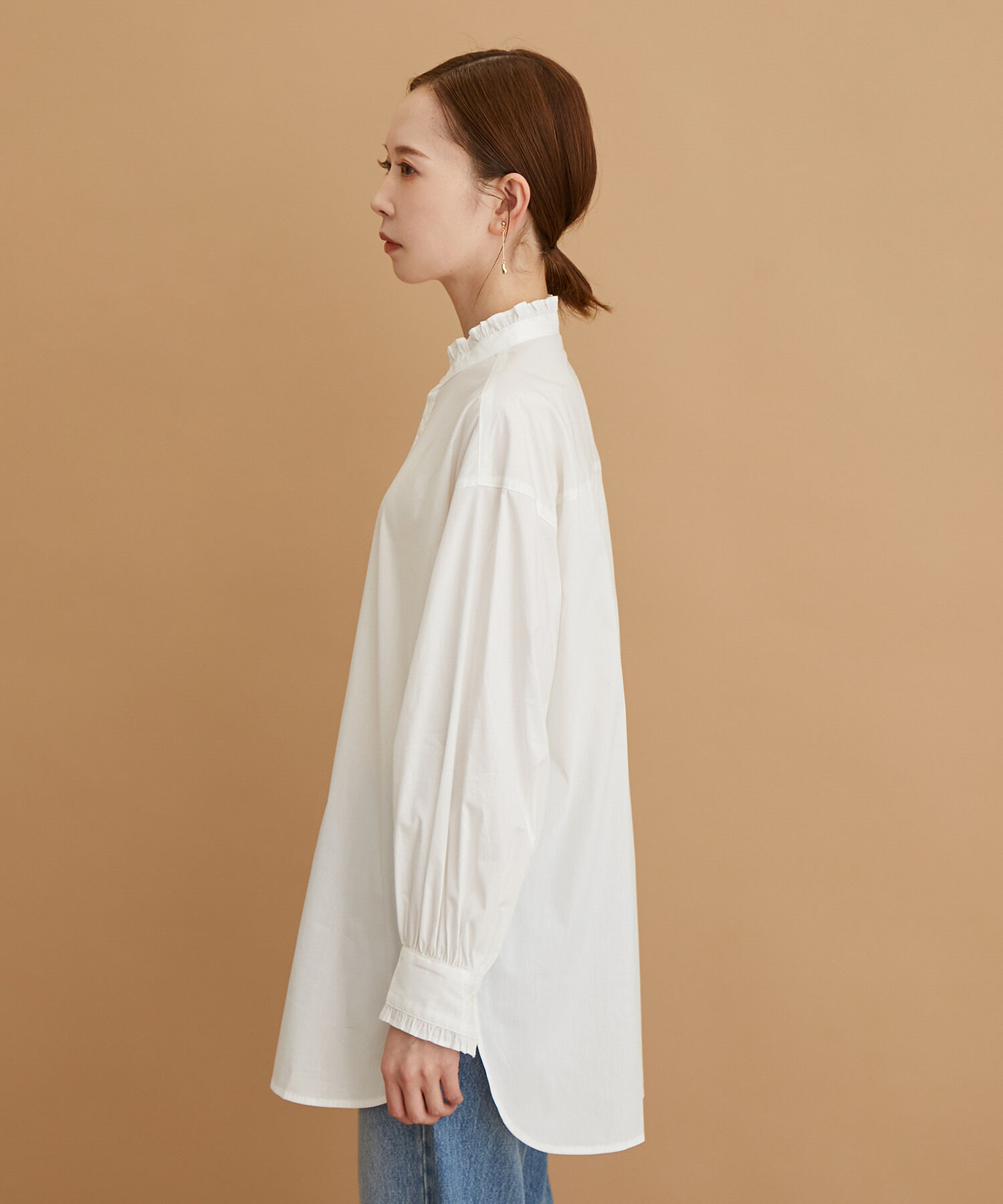 Rope&rsquo;Picnic「フリルバンドカラーシャツ」|シャツ・ブラウス|