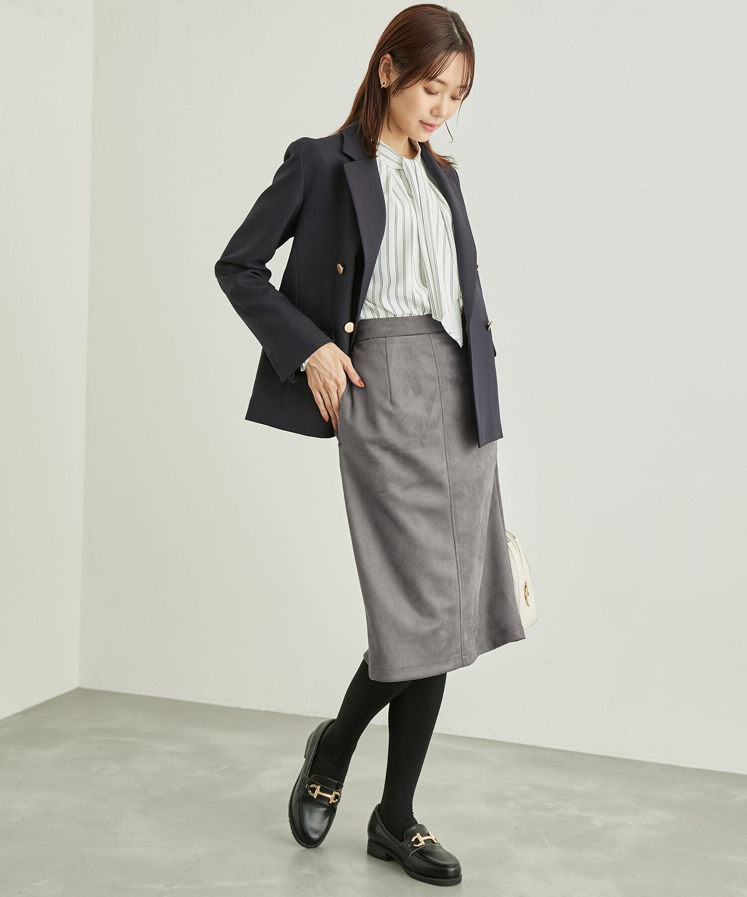 Rope&rsquo;Picnic「リサイクルポリエステルダンボールアイラインスカート」|スカート|