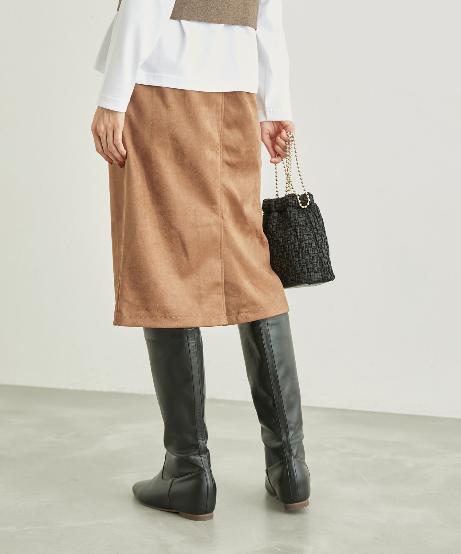 Rope&rsquo;Picnic「リサイクルポリエステルダンボールアイラインスカート」|スカート|