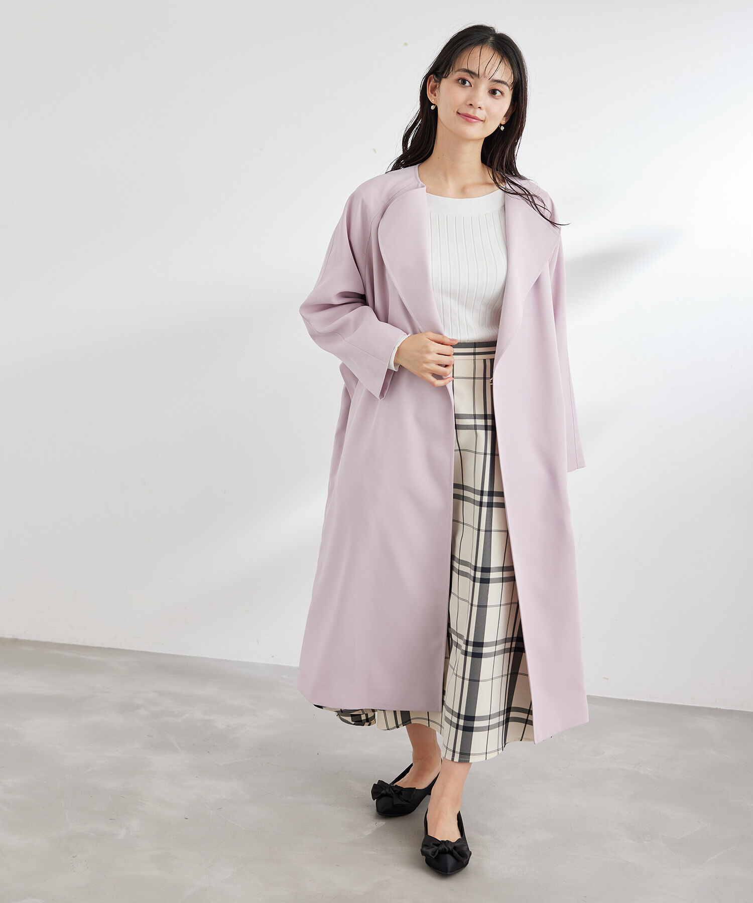 Rope&rsquo;Picnic「UVケア・洗濯機OK/BIOワイドリブボートネックニットプルオーバー 」|ニット・セーター|