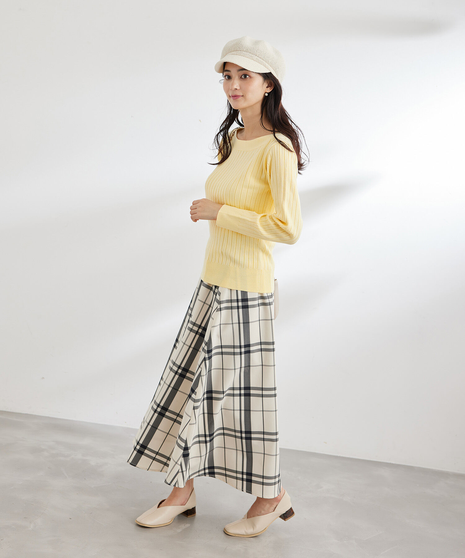 Rope&rsquo;Picnic「UVケア・洗濯機OK/BIOワイドリブボートネックニットプルオーバー 」|ニット・セーター|