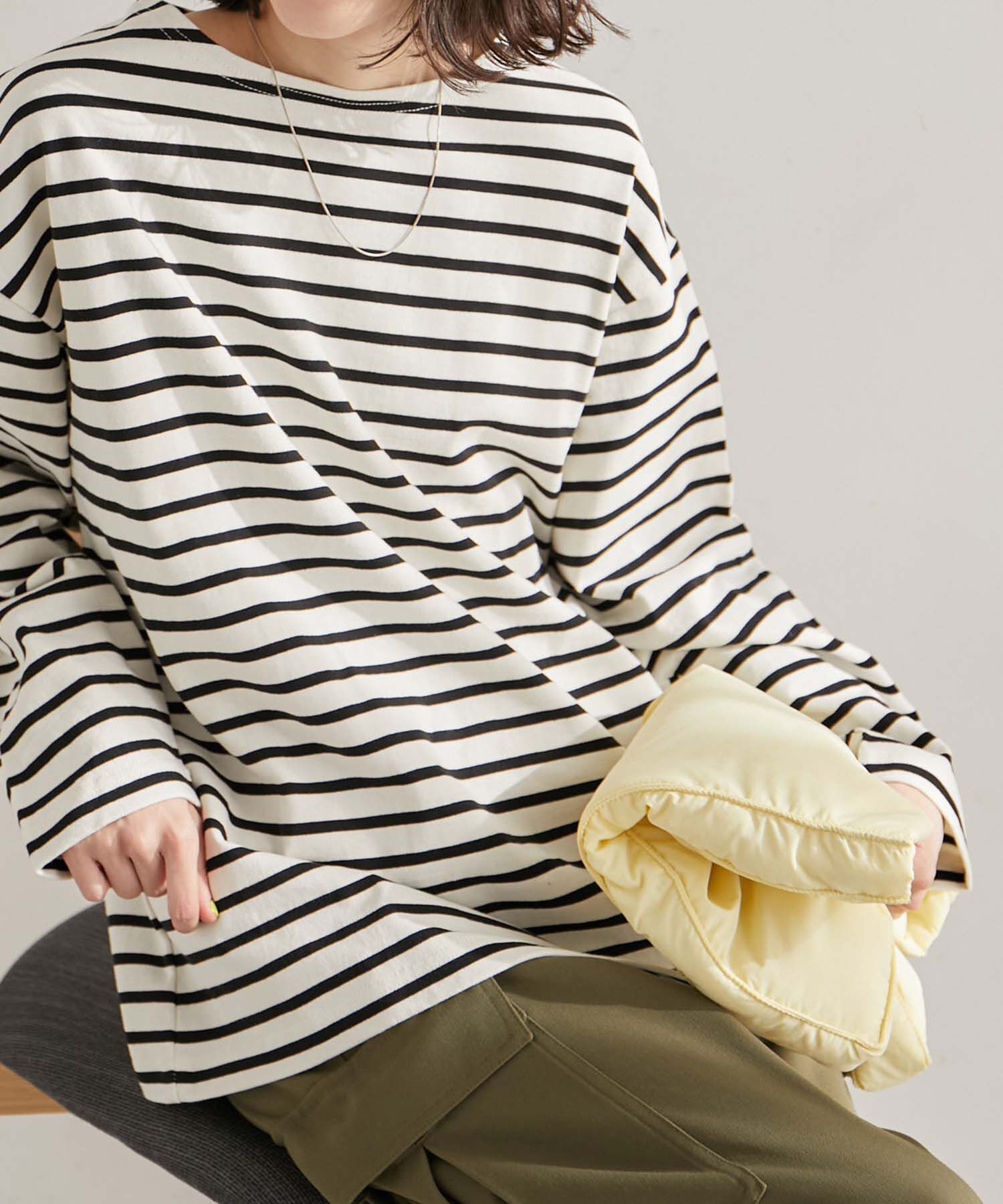 ROPE' PICNIC R「無地&ボーダーBIGTシャツ」|Tシャツ・カットソー|キナリ系(17)