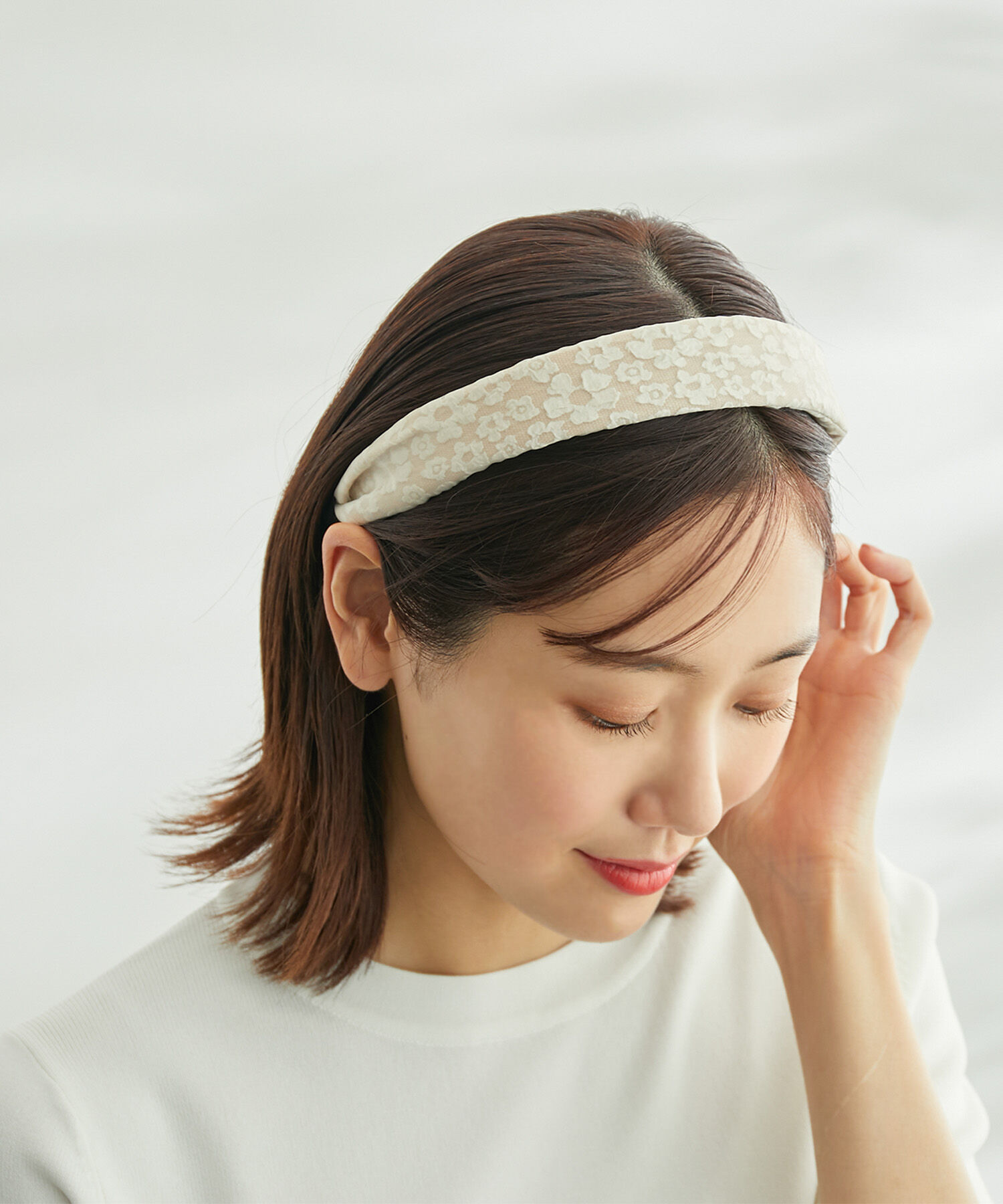 ROPE PICNIC PASSAGE「オーガンジー&times;フラワーワイドカチューシャ」|カチューシャ|