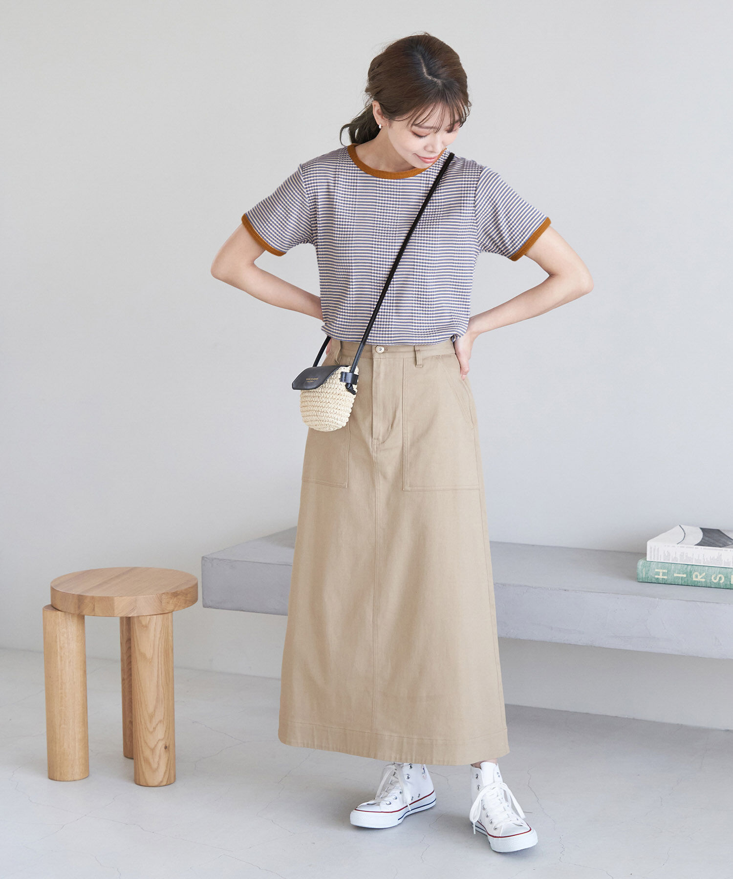 ROPE' PICNIC R「リンクコーデ/マルチボーダーリンガーTシャツ」|Tシャツ・カットソー|