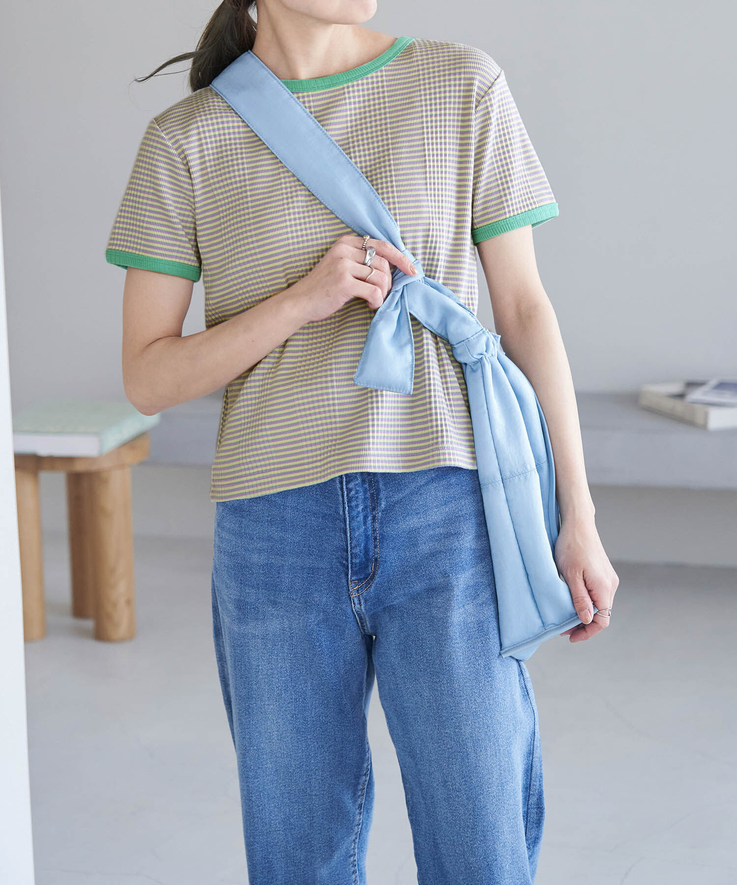 ROPE' PICNIC R「リンクコーデ/マルチボーダーリンガーTシャツ」|Tシャツ・カットソー|