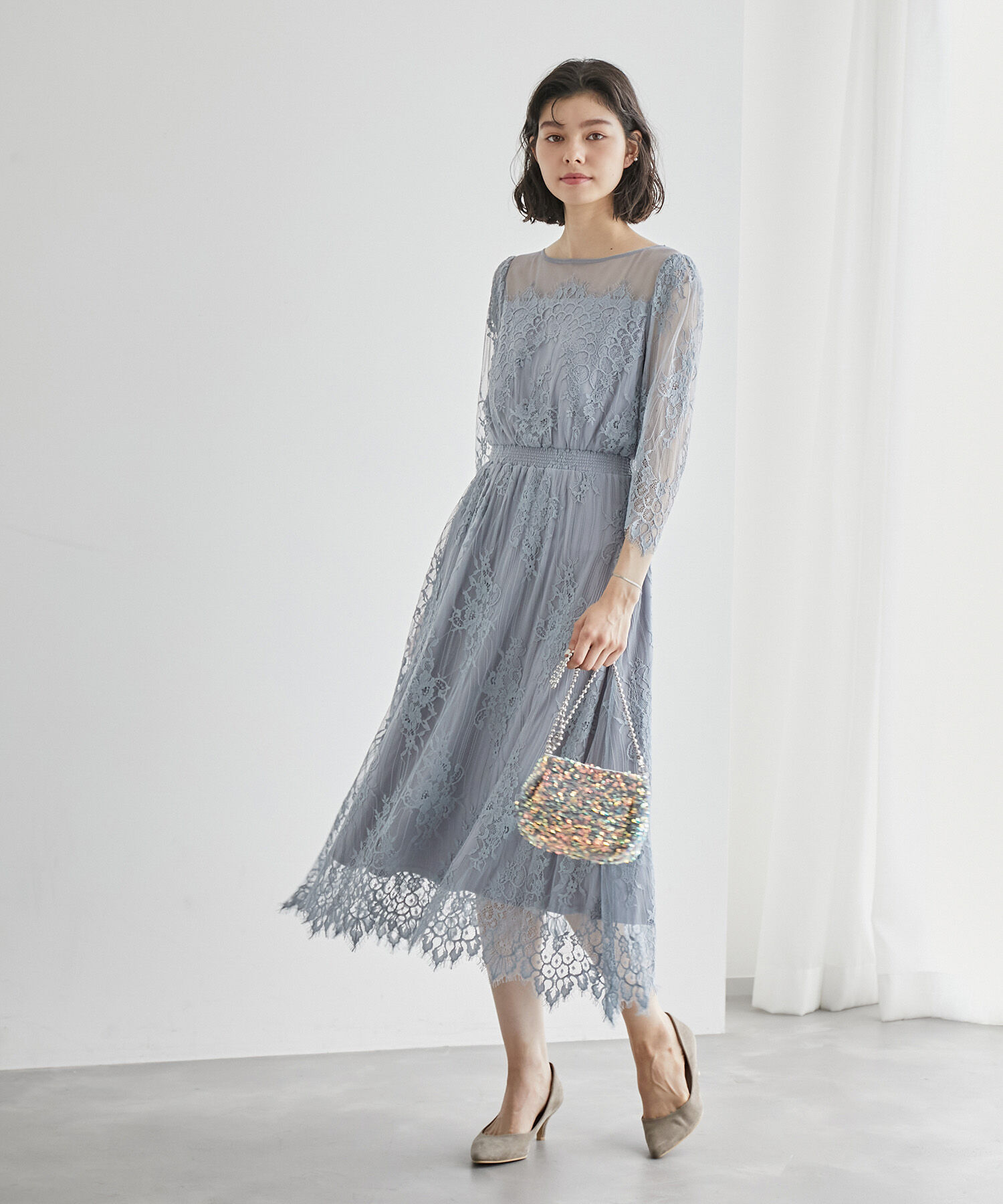 Rope&rsquo;Picnic「【Mon E&rsquo;toile/モンエトワール】【結婚式にも】レースDRESS」|ドレス|