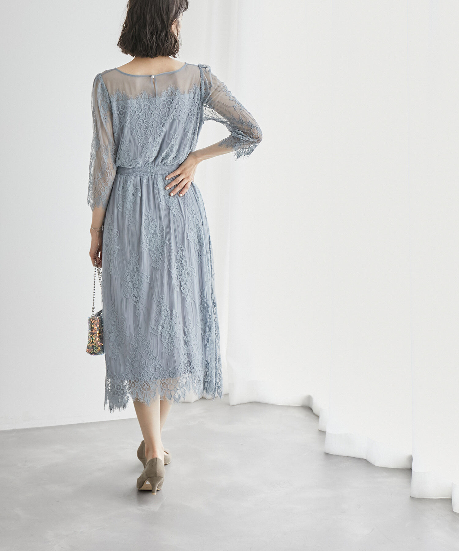 Rope&rsquo;Picnic「【Mon E&rsquo;toile/モンエトワール】【結婚式にも】レースDRESS」|ドレス|