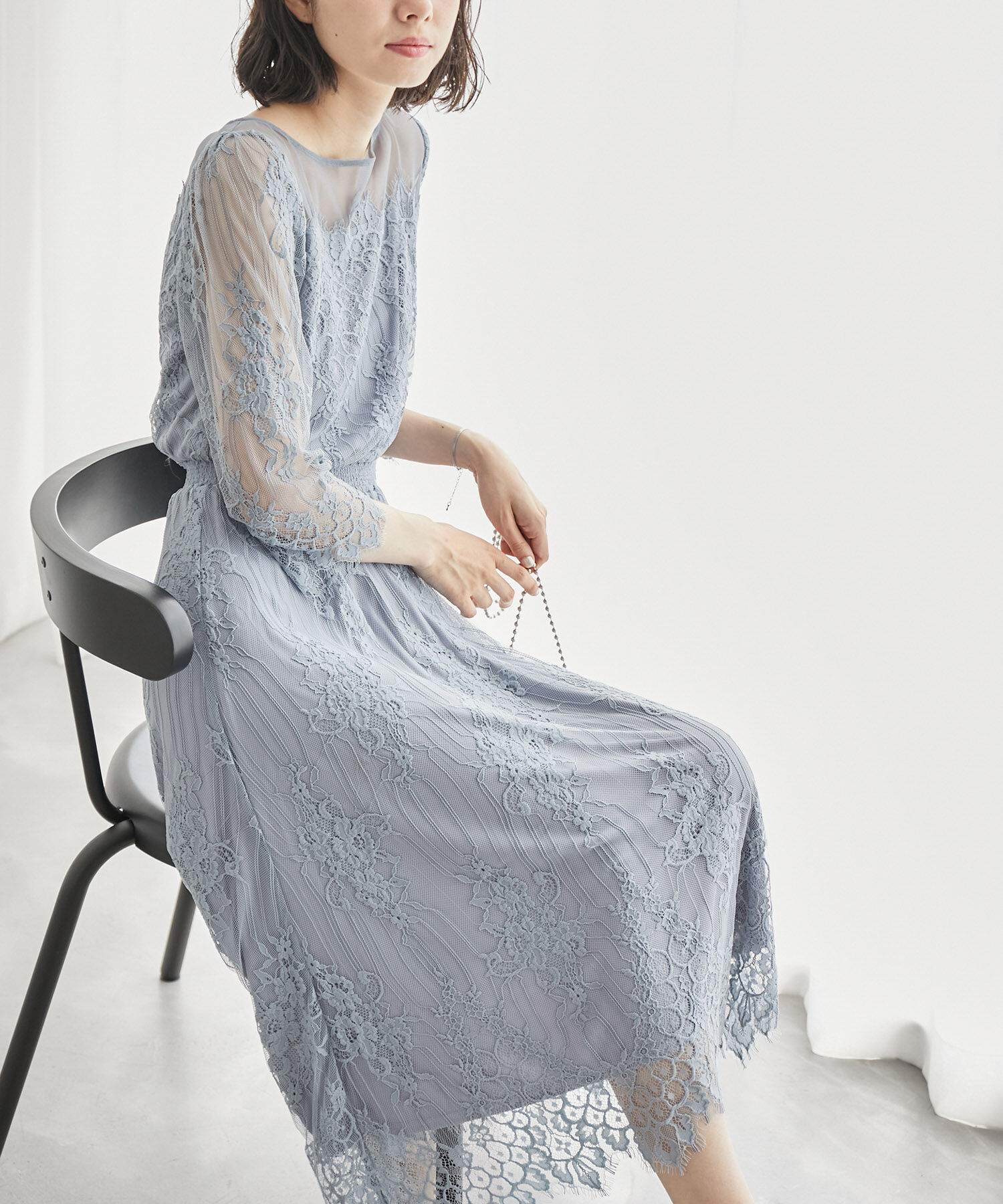 Rope&rsquo;Picnic「【Mon E&rsquo;toile/モンエトワール】【結婚式にも】レースDRESS」|ドレス|