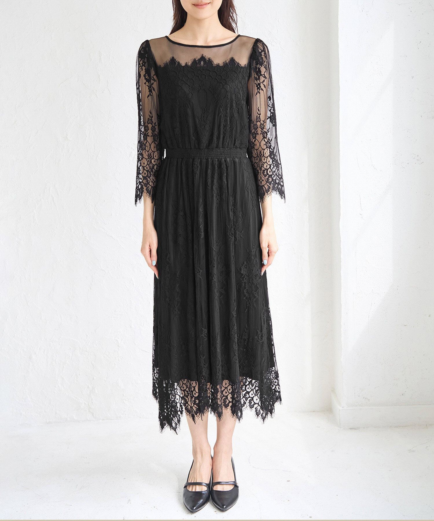 Rope&rsquo;Picnic「【Mon E&rsquo;toile/モンエトワール】【結婚式にも】レースDRESS」|ドレス|