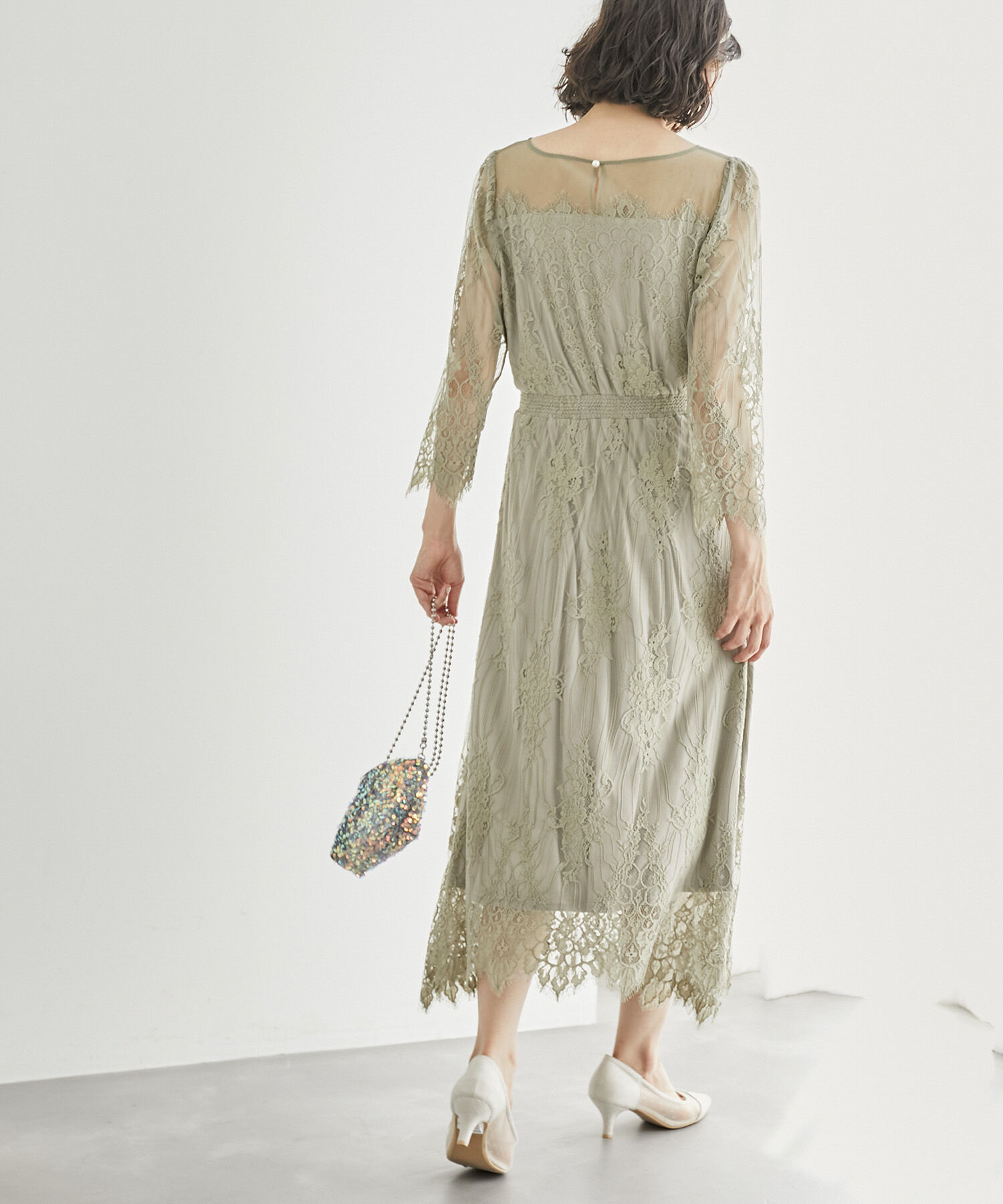 Rope&rsquo;Picnic「【Mon E&rsquo;toile/モンエトワール】【結婚式にも】レースDRESS」|ドレス|