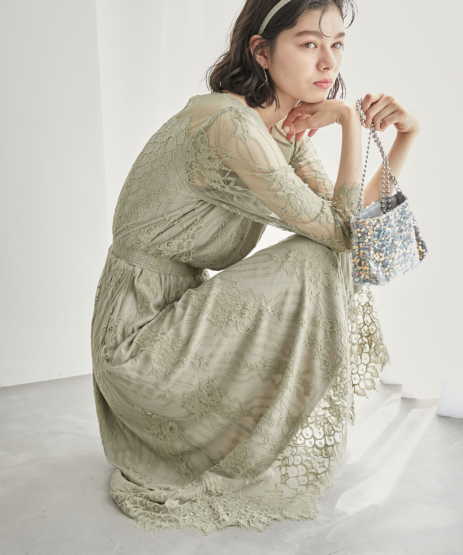 Rope&rsquo;Picnic「【Mon E&rsquo;toile/モンエトワール】【結婚式にも】レースDRESS」|ドレス|