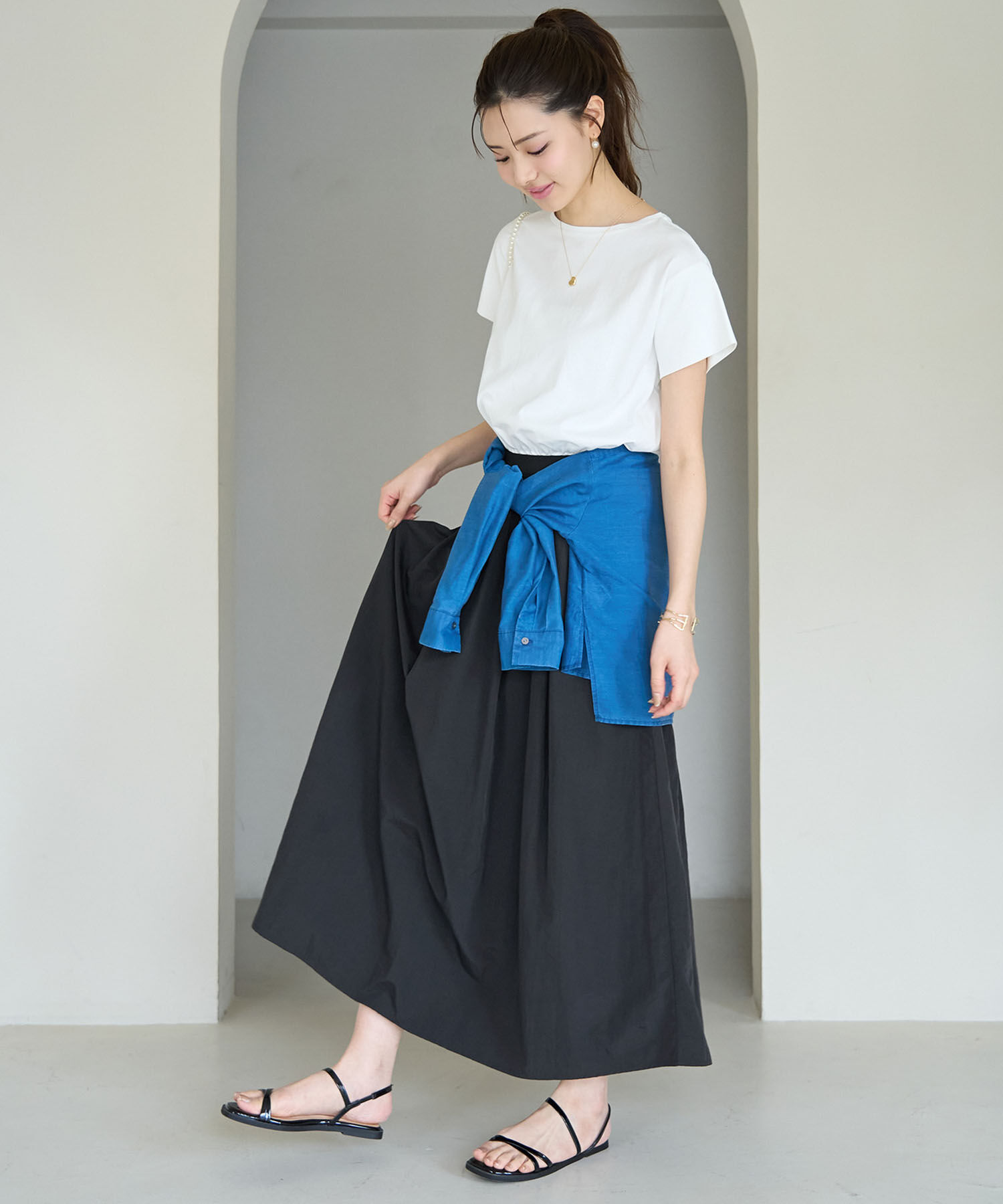 Rope&rsquo;Picnic「カットドッキングワンピース」|ワンピース|ブラック(01)