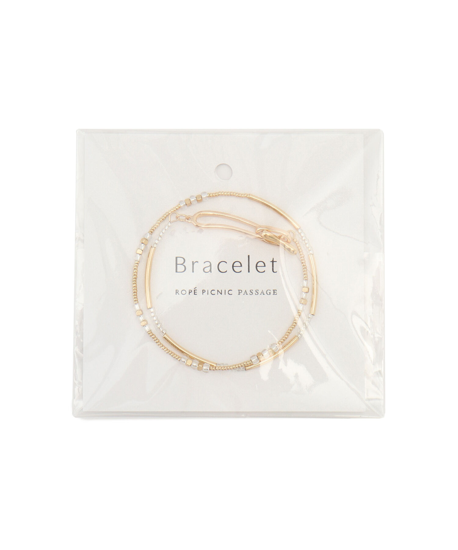 ROPE PICNIC PASSAGE「メタルカラーデザインマンテルパーツ2連ブレスレット」|ブレスレット・バングル|