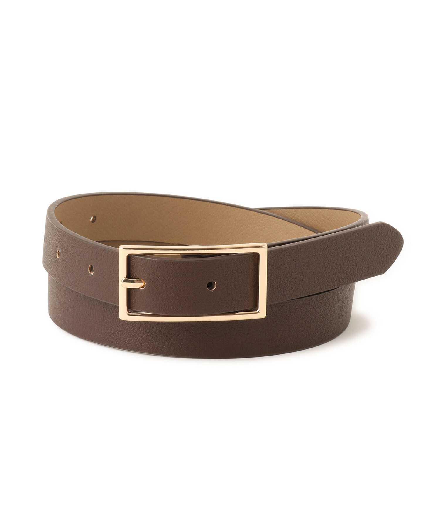 ROPE PICNIC PASSAGE「スクエアバックルベルト」|ベルト|ブラウン(22)