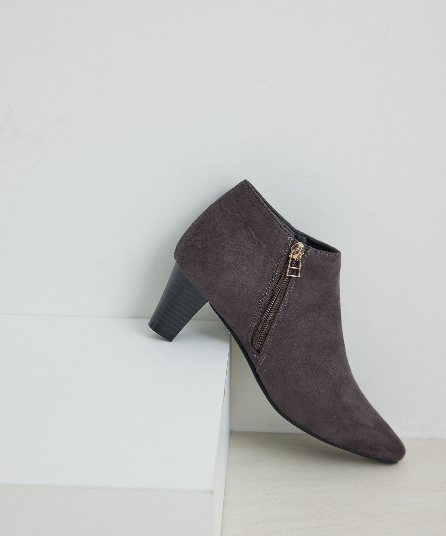 ROPE PICNIC PASSAGE「スクエアトゥアンクルブーティー」|その他|チャコール(06)