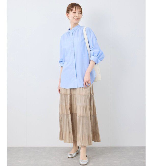 Rope&rsquo;Picnic「【花粉ガード・防シワ】ボリューム袖ボウタイブラウス」|シャツ・ブラウス|