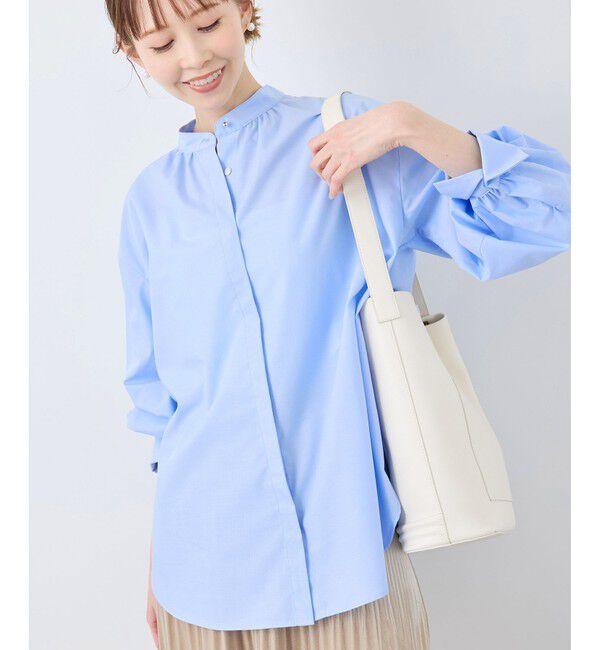 Rope&rsquo;Picnic「【花粉ガード・防シワ】ボリューム袖ボウタイブラウス」|シャツ・ブラウス|