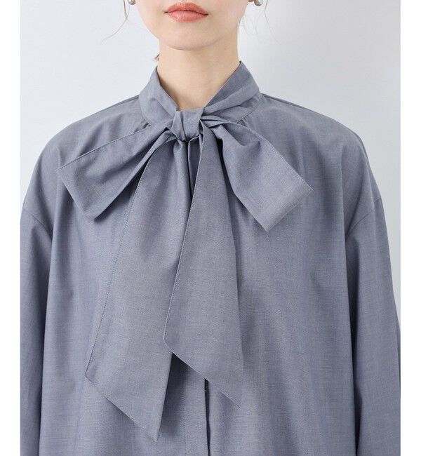 Rope&rsquo;Picnic「【花粉ガード・防シワ】ボリューム袖ボウタイブラウス」|シャツ・ブラウス|