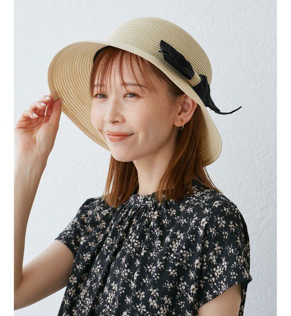 ROPE PICNIC PASSAGE「【UVカット・ウォッシャブル】折り畳みリボンハット」|ハット|