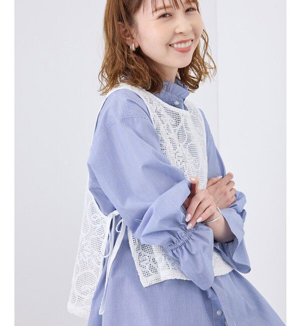 Rope&rsquo;Picnic「サイドリボンレースベスト」|ベスト・ジレ|