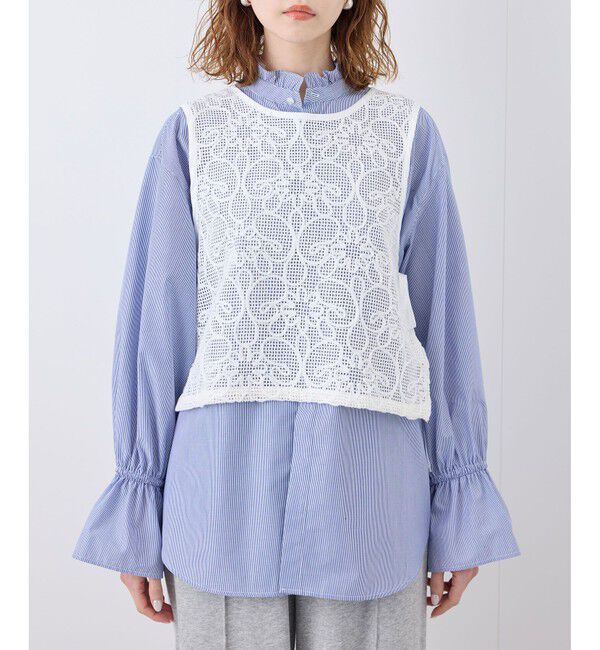 Rope&rsquo;Picnic「サイドリボンレースベスト」|ベスト・ジレ|