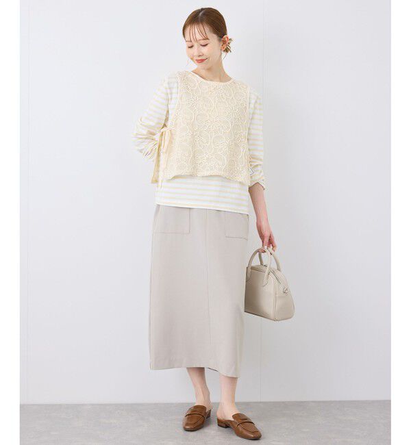 Rope&rsquo;Picnic「サイドリボンレースベスト」|ベスト・ジレ|