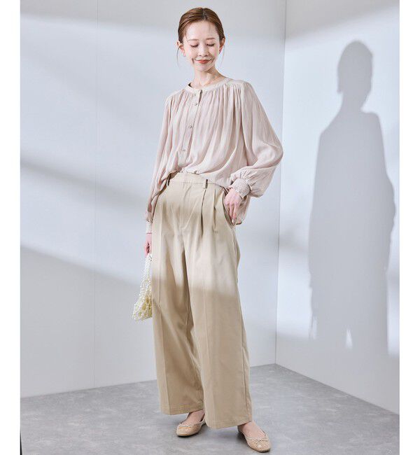 Rope&rsquo;Picnic「割繊ギャザーブラウス」|シャツ・ブラウス|