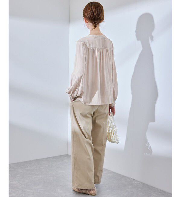 Rope&rsquo;Picnic「割繊ギャザーブラウス」|シャツ・ブラウス|