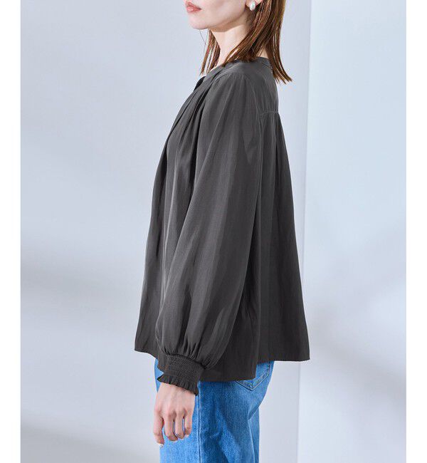 Rope&rsquo;Picnic「割繊ギャザーブラウス」|シャツ・ブラウス|