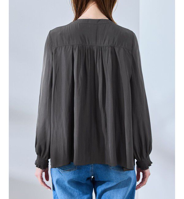 Rope&rsquo;Picnic「割繊ギャザーブラウス」|シャツ・ブラウス|
