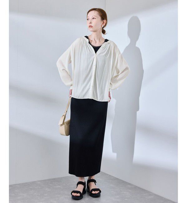 Rope&rsquo;Picnic「割繊ギャザーブラウス」|シャツ・ブラウス|