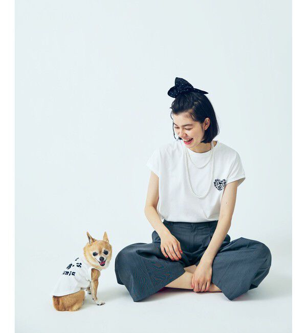 ROPE PICNIC PASSAGE「【Chocomoo&times;ROPE' PICNIC】【DOG】【接触冷感】ロゴTシャツ」|その他|
