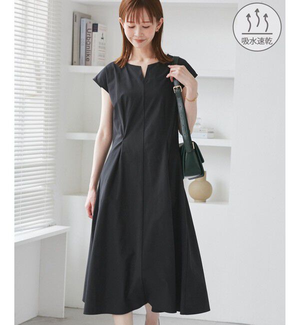 Rope&rsquo;Picnic「【吸水速乾】ウエストタックカットワンピース」|ワンピース|ブラック(01)