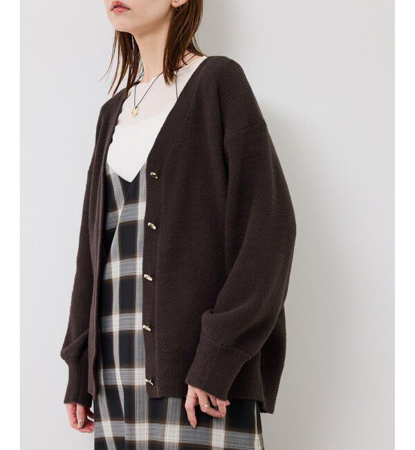 Rope&rsquo;Picnic「【新色追加】スフレニットシリーズ 変形メタルボタンミドル丈カーディガン/イージーケア・リンクコーデ」|カーディガン|