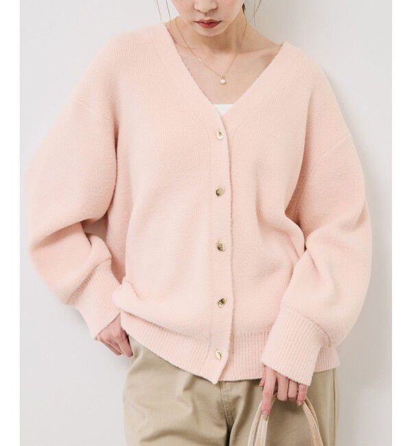 Rope&rsquo;Picnic「【新色追加】スフレニットシリーズ 変形メタルボタンミドル丈カーディガン/イージーケア・リンクコーデ」|カーディガン|