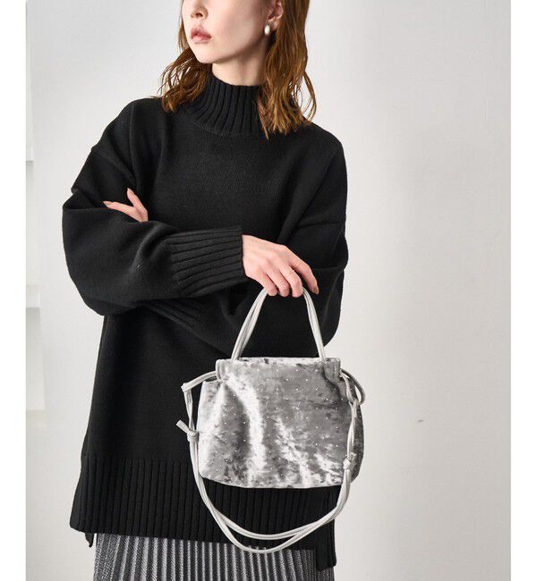 ROPE PICNIC PASSAGE「2WAYハンドル シャイニーベロアパースバッグ」|ハンドバッグ|