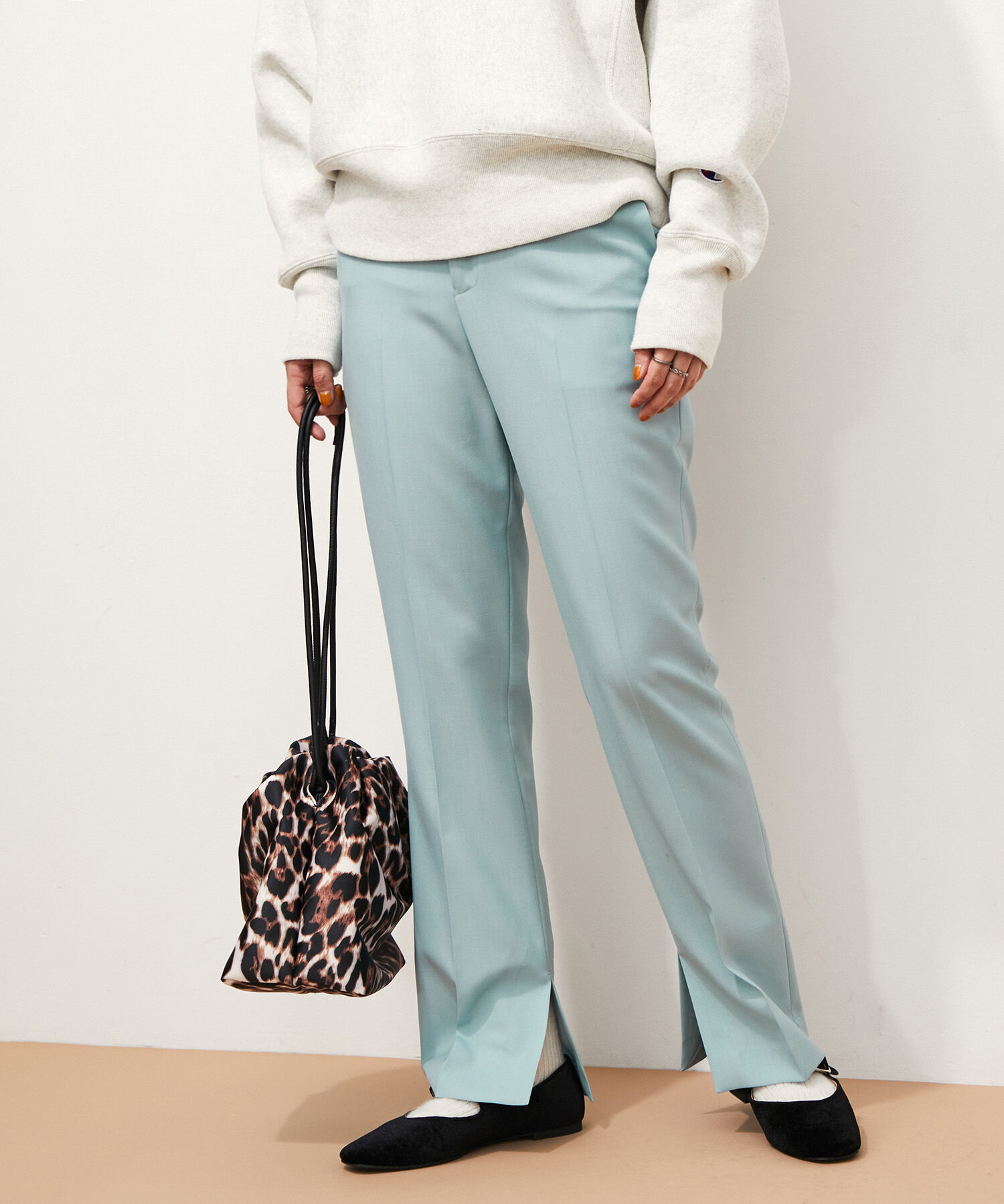 ADAM ET ROPE'「《SETアイテム》インサイドスリットスラックス」|スラックス|サックス(48)