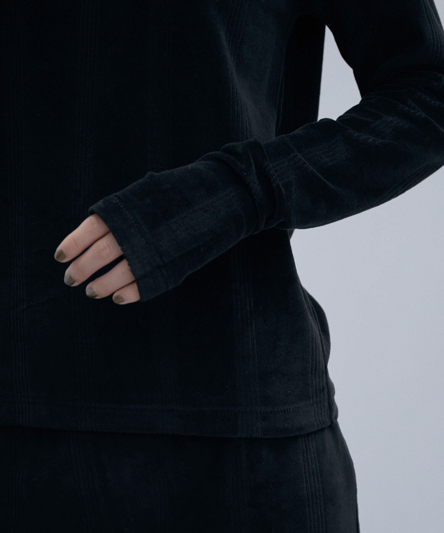 ADAM ET ROPE'「【Miller】別注 ベロア LONG SLEEVE TEE」|Tシャツ・カットソー|