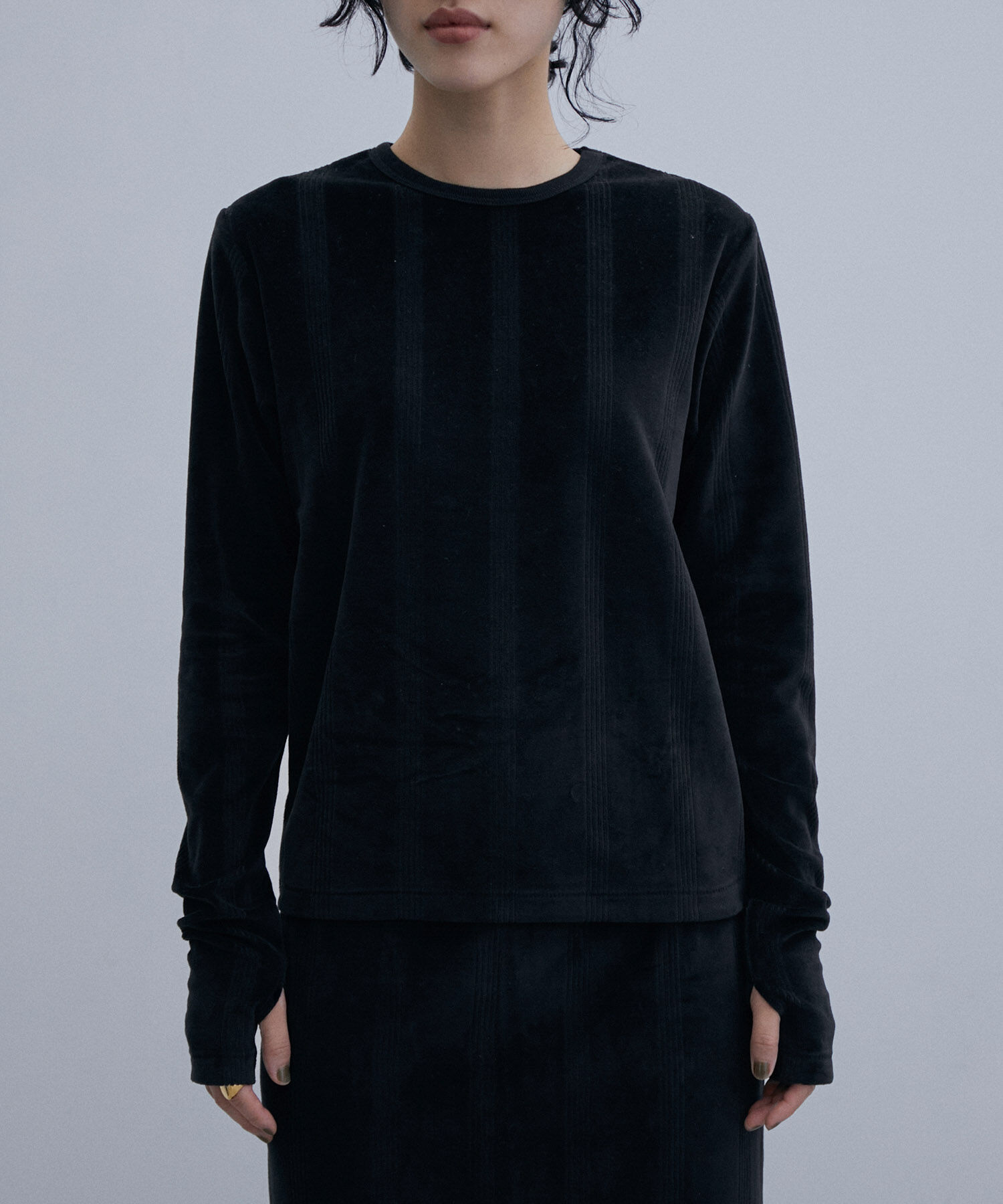 ADAM ET ROPE'「【Miller】別注 ベロア LONG SLEEVE TEE」|Tシャツ・カットソー|