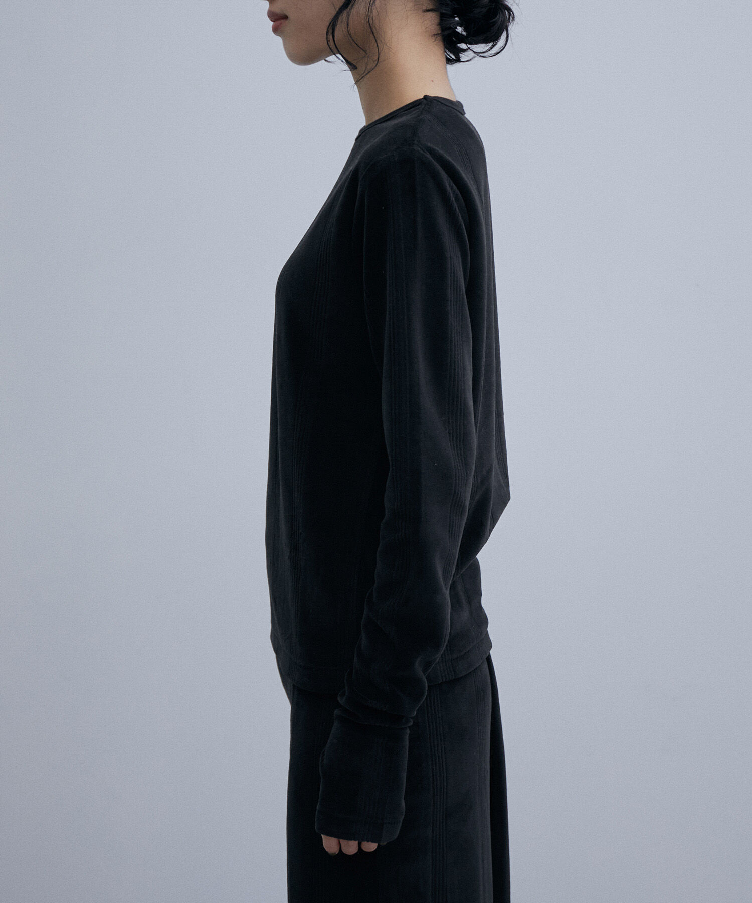 ADAM ET ROPE'「【Miller】別注 ベロア LONG SLEEVE TEE」|Tシャツ・カットソー|