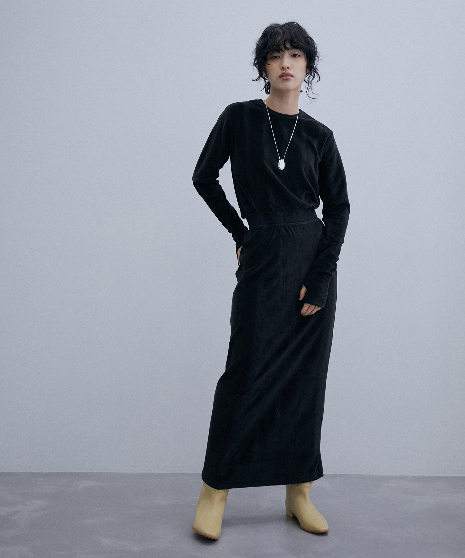 ADAM ET ROPE'「【Miller】別注 ベロア LONG SLEEVE TEE」|Tシャツ・カットソー|