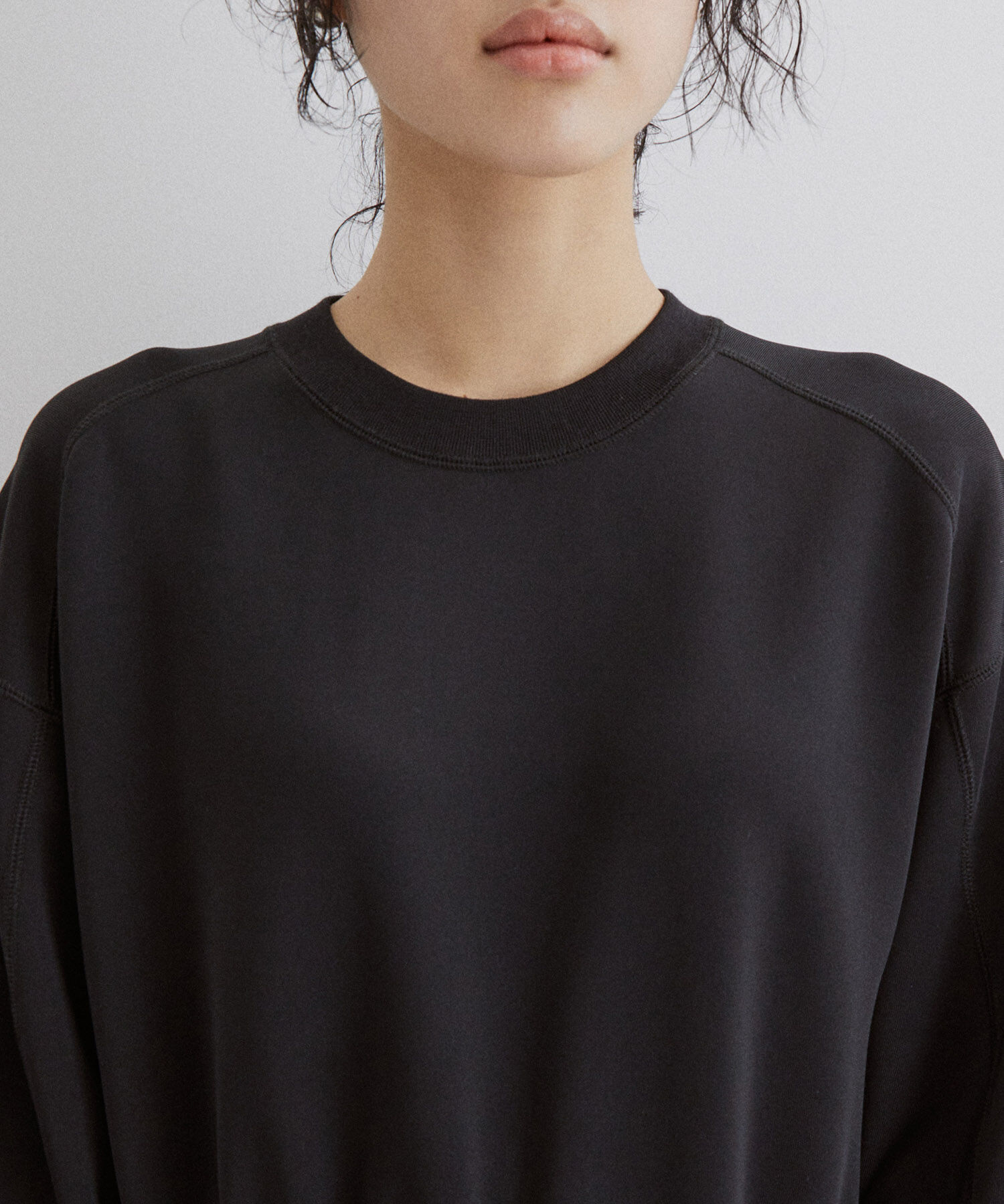 ADAM ET ROPE'「ハーフスリーブドロストワンピース」|ワンピース|